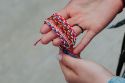 Tricolora Knitted Bracelet