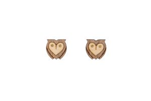 Fa fülbevaló Wise Owl Earrings