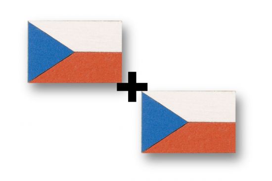 1+1 Flag brooch