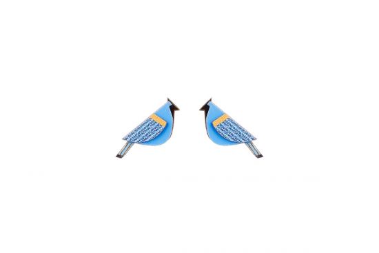 Fa fülbevaló Blue Cutebird Earrings