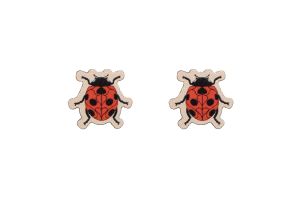 Fa fülbevaló Ladybird Earrings