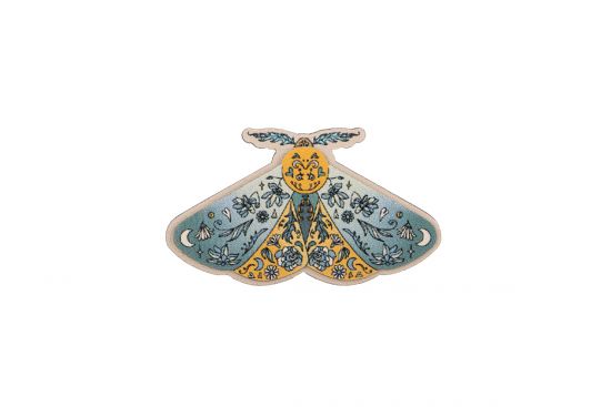 Fából készült bross Moth Brooch