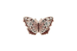 Fából készült bross Rose Butterfly Brooch