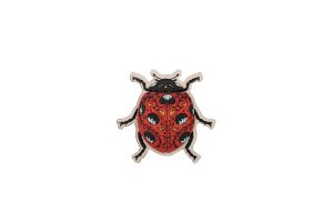 Fából készült bross Ladybird Brooch