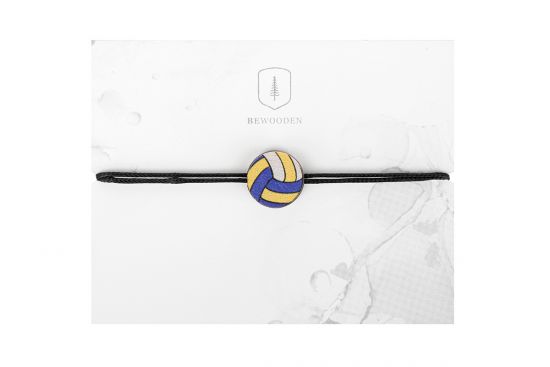 String karkötő  Volleyball Ball Wooden Bracelet