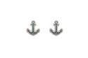 Fából készült fülbevalók Anchor Earrings