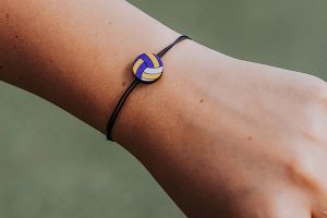 String karkötő  Volleyball Ball Wooden Bracelet