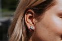 Fából készült fülbevalók Road Bike Earrings