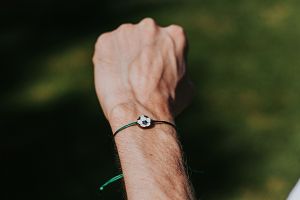 String karkötő Football Green Bracelet 