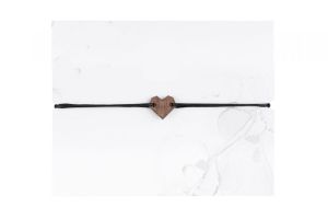 String karkötő Heart Wooden Bracelet